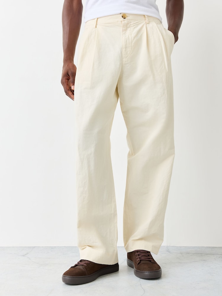 Weiß - PS Paul Smith Relaxed-Fit-Hose mit Doppelbundfalte - Bild 1 von 9