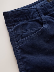 Navy Blue Corduroy Barrel Leg Trousers - Image 6 of 7