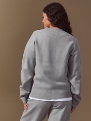 Grey Henley Cosy Knit Long Sleeve Jumper - Image 4 of 8