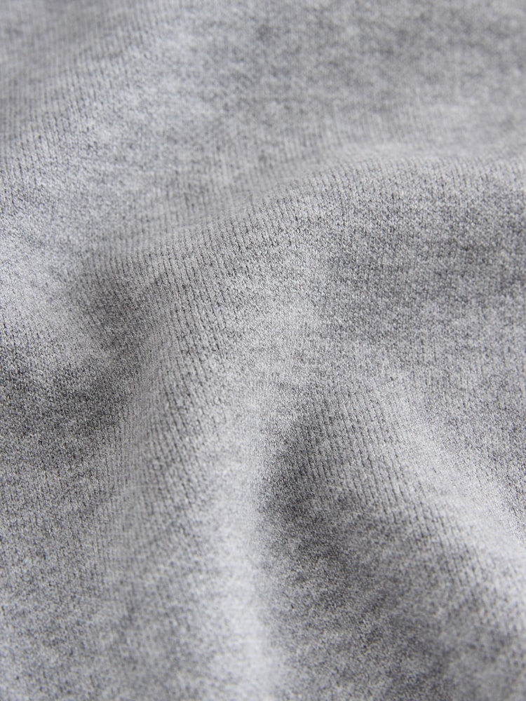 Grey Henley Cosy Knit Long Sleeve Jumper - Image 8 of 8 Grey Henley Cosy Knit Long Sleeve Jumper - Image 8 of 8