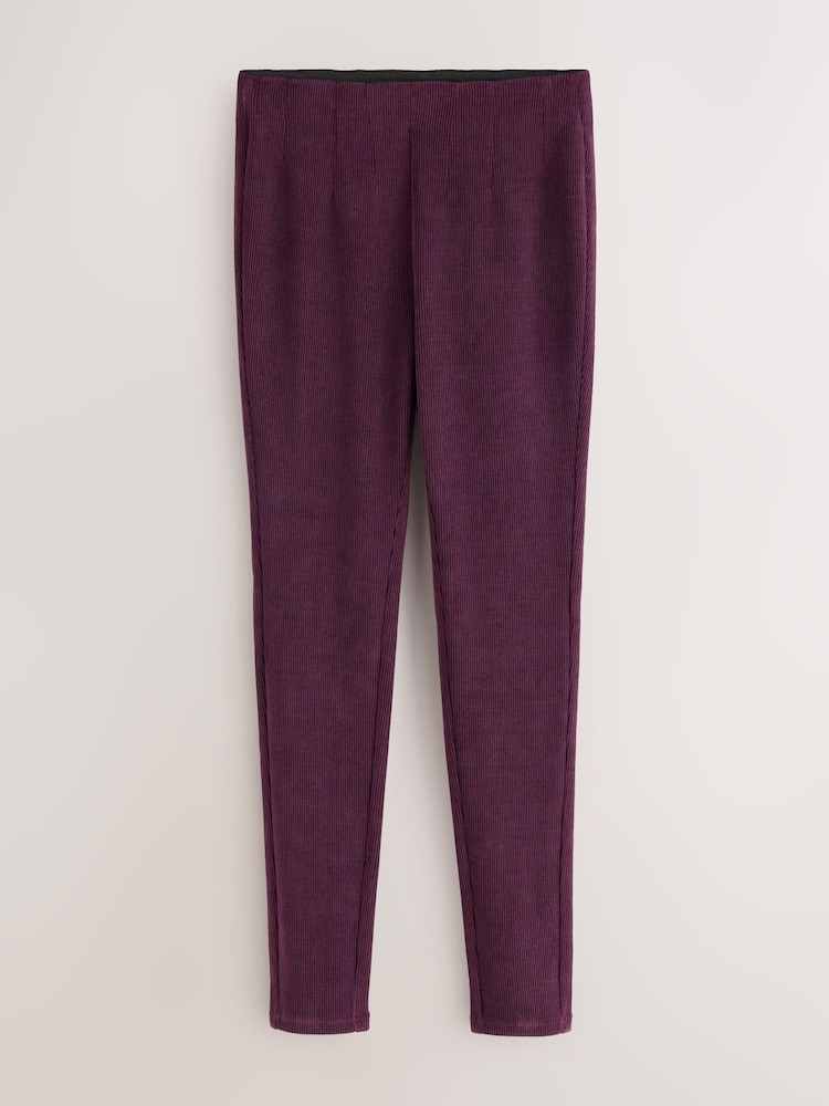 Burgundy Red Cord Leggings - Image 1 of 3