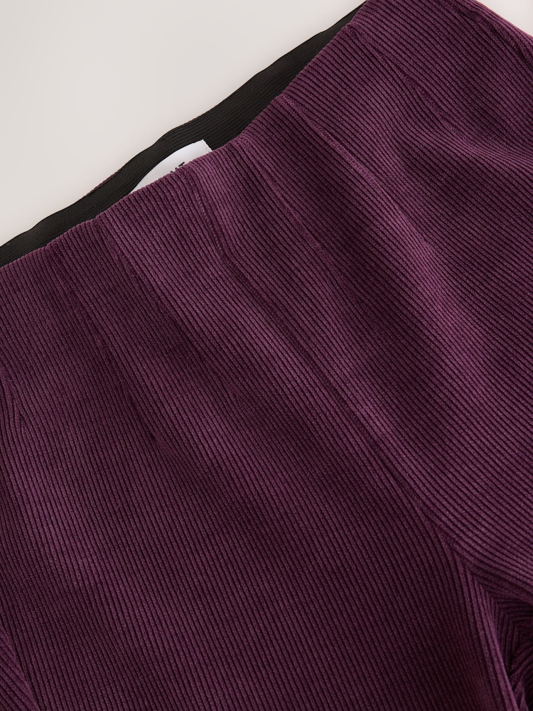 Burgundy Red Cord Leggings - Image 2 of 3