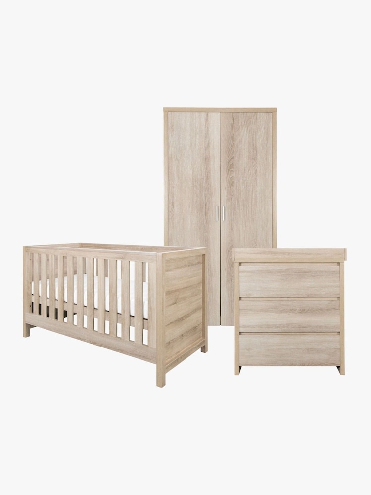 Tutti Bambini Oak 3 Piece Modena Nursery Furniture Set - Image 2 of 10