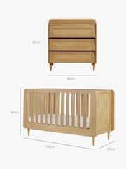 Tutti Bambini Light Oak 2 Piece Japandi Nursery Furniture Set - Image 11 of 11