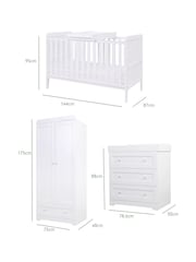 Tutti Bambini White 3 Piece Rio Nursery Furniture Set - Image 10 of 10