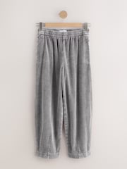 Washed Grey Barrel Leg Soft Cord Trousers - Image 5 of 8