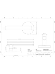 Pushka Home Set of 2 Gold Knurled Lever Door Handles - Image 4 of 4