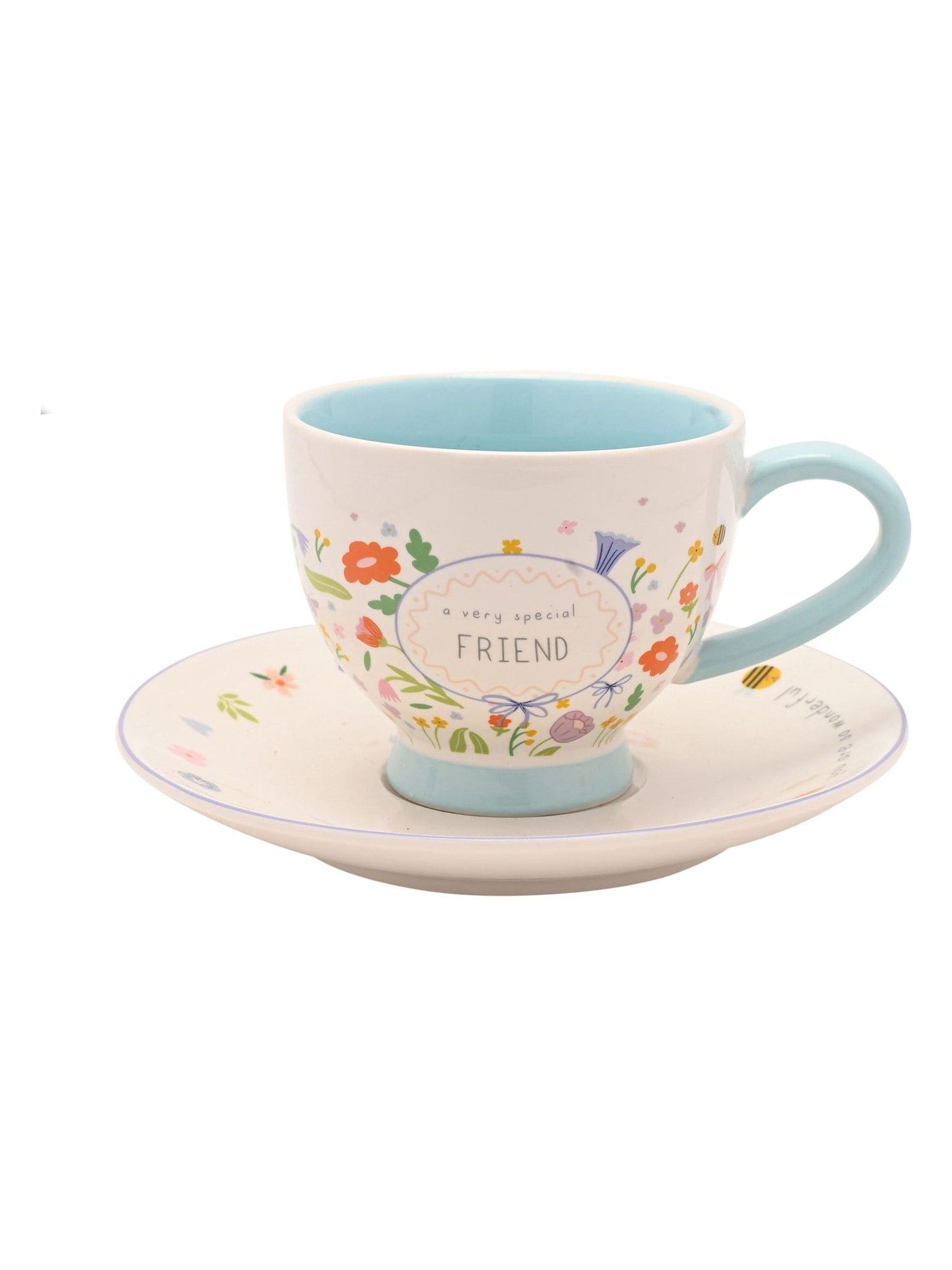 Love Life "A very special Friend" Teacup & Saucer Set Ceramic - Image 4