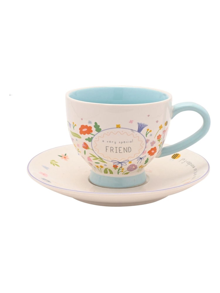 Widdop Cream Cup & Saucer Friends - Image 1 of 3
