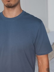 Blue Cosy Short Sleeve Jersey Pyjamas Set - Image 6 of 7