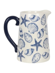 Something Different White 17cm Seashell Ceramic Flower Jug - Image 1 of 2