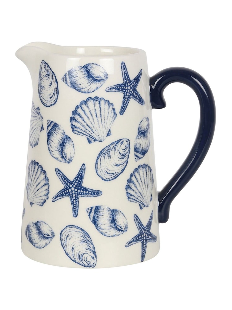 Something Different White 17cm Seashell Ceramic Flower Jug - Image 2 of 2