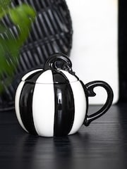 Something Different Black Striped Pumpkin Lidded Mug - Image 1 of 5