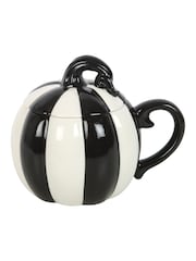 Something Different Black Striped Pumpkin Lidded Mug - Image 4 of 5