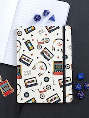 Something Different White Retro 80s Print A5 Notebook - Image 1 of 5