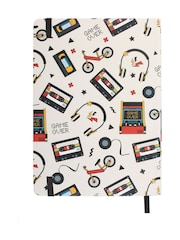 Something Different White Retro 80s Print A5 Notebook - Image 2 of 5
