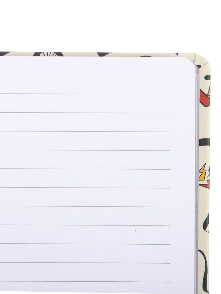 Something Different White Retro 80s Print A5 Notebook - Image 5 of 5
