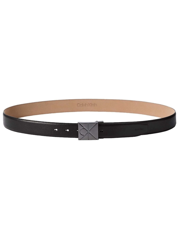 Calvin Klein Black Woven Metal Buckle Belt - Image 2 of 3