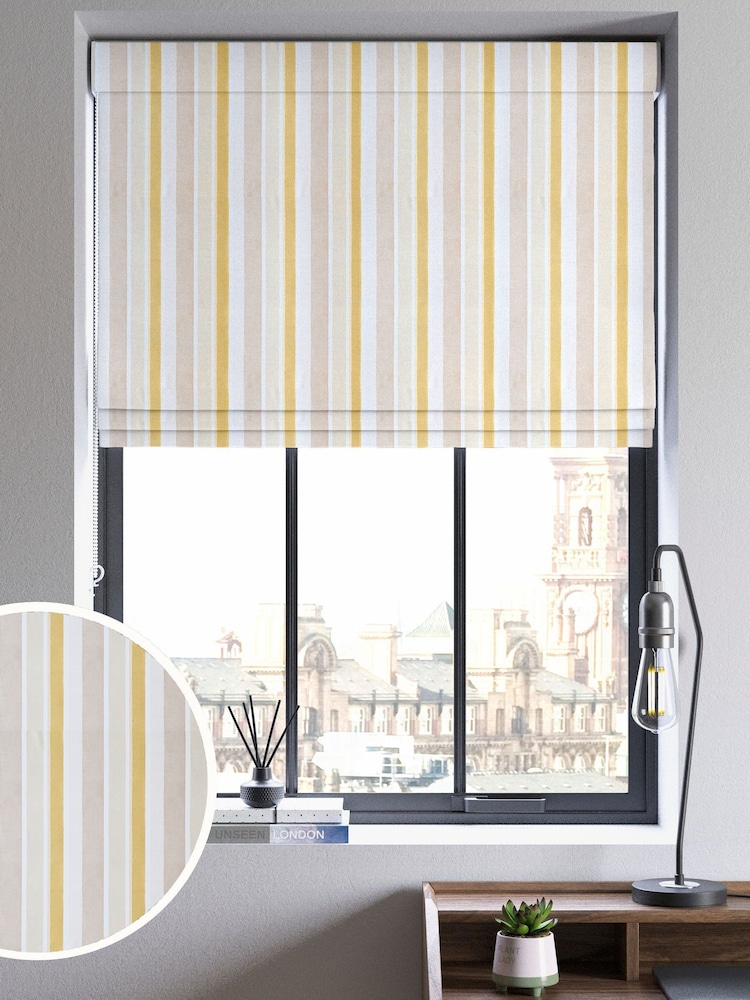 Maize Yellow Mordred Made to Measure Roman Blinds - Image 1 of 6