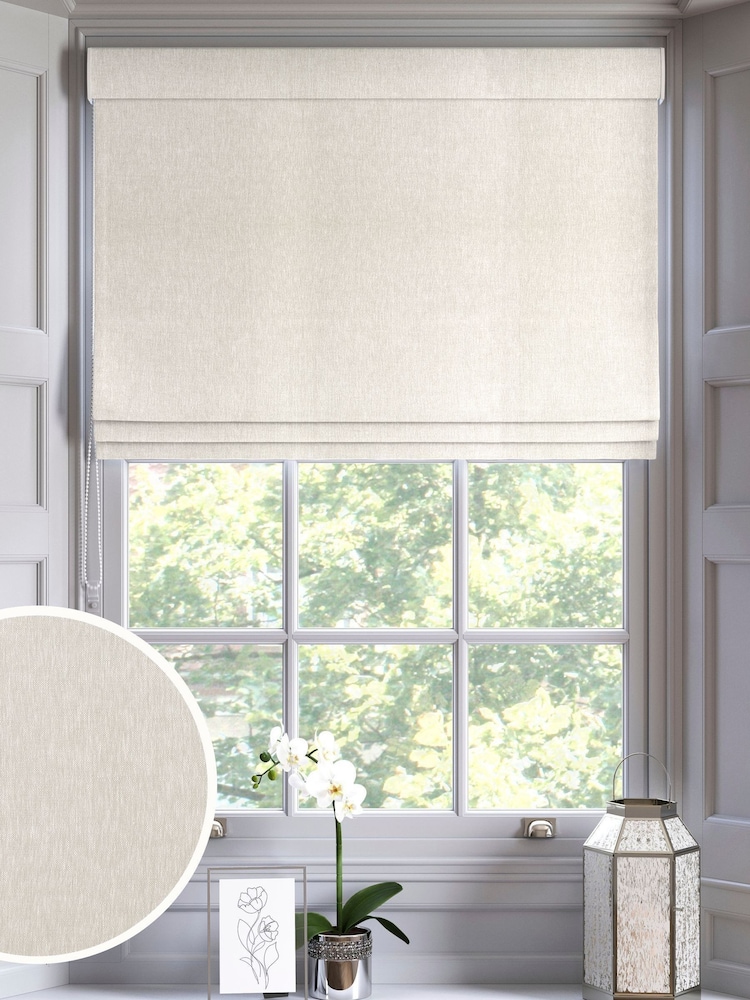 Oyster Abeille Made to Measure Roman Blinds - Image 1 of 6