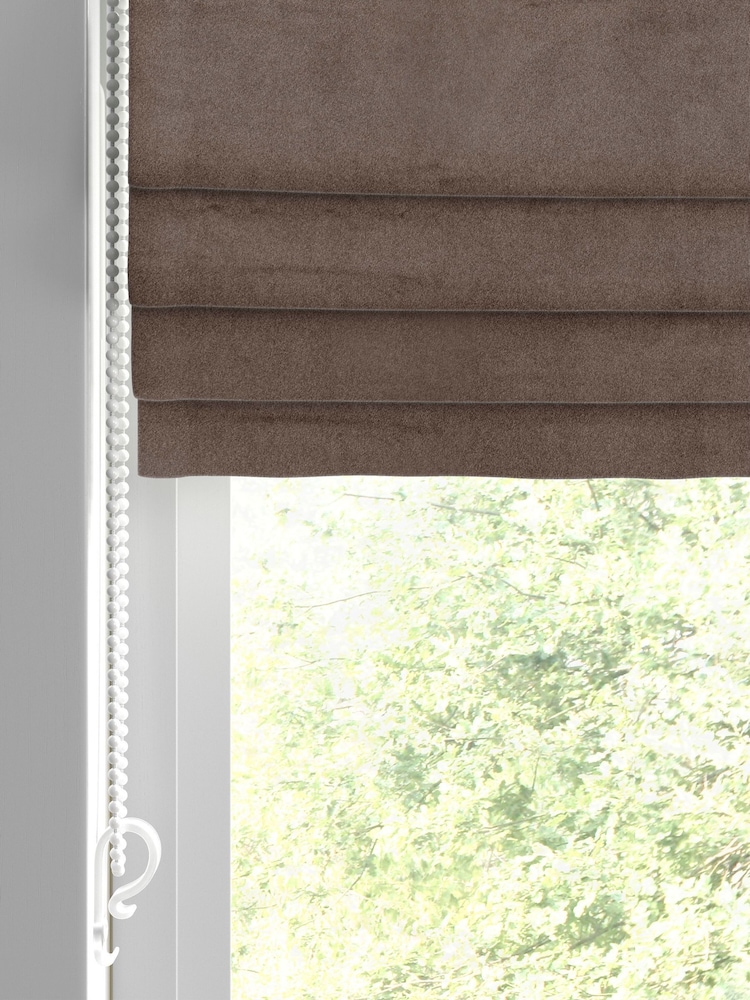 Mink Brown Mohair Made to Measure Roman Blind - Image 2 of 6 Mink Brown Mohair Made to Measure Roman Blind - Image 2 of 6
