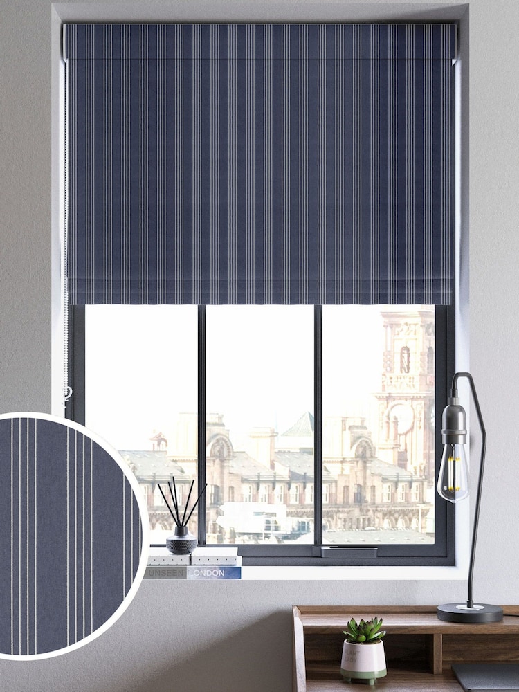Indigo Leuwin Made to Measure Roman Blind - Image 1 of 6