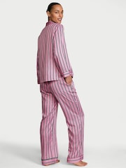 Victoria's Secret Pink Stripe Satin Long Pyjamas Set - Image 2 of 3
