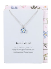 Something Different Blue Forget-Me-Not Flower Necklace On Greeting Card - Image 2 of 5