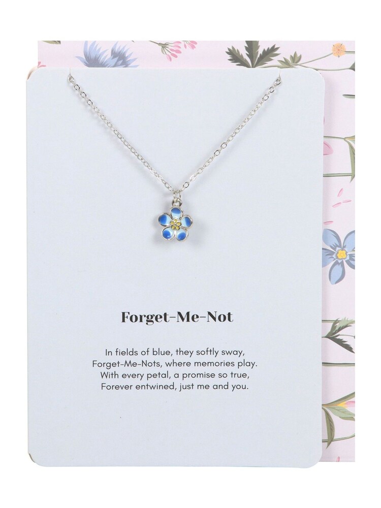 Something Different Blue Forget-Me-Not Flower Necklace On Greeting Card - Image 2 of 5 Something Different Blue Forget-Me-Not Flower Necklace On Greeting Card - Image 2 of 5