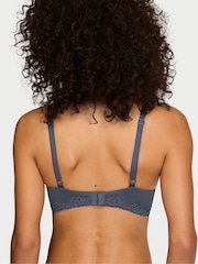 Victoria's Secret Bluestream Lightly Lined Full Cup Cotton Stripe Lace Trim Bra - Image 2 of 2