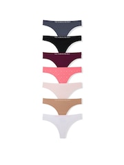 Victoria's Secret Grey/Black/Red/Pink/Nude/White Thong 7 Pack Knickers - Image 1 of 3
