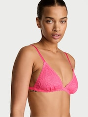 Victoria's Secret Bombshell Pink Lace Triangle Bralette - Image 1 of 2