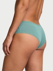 Victoria's Secret Arctic Green Cheeky Cotton Lace Trim Knickers - Image 2 of 2