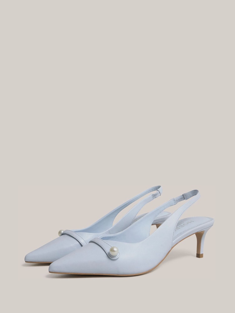 Hobbs Blue Serena Slingback Shoes - Image 3 of 3 Hobbs Blue Serena Slingback Shoes - Image 3 of 3