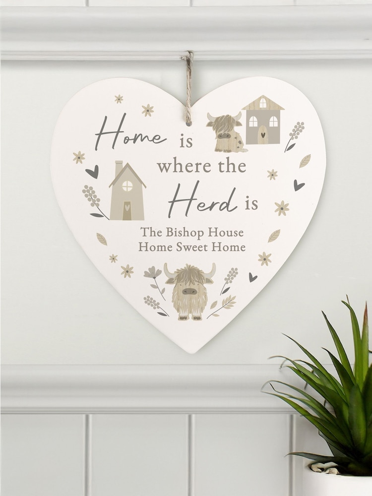 Personalised Highland Cow Heart Ornament by PMC - Image 3 of 3