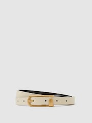 Reiss Iris Thin Leather Half-Keeper Belt - Imagen 2 de 5