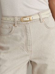 Reiss Iris Thin Leather Half-Keeper Belt - Imagen 4 de 5