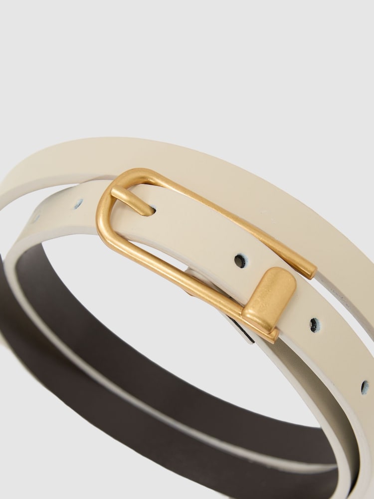 Reiss Iris Thin Leather Half-Keeper Belt - Imagen 5 de 5