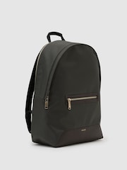 Moosgrün - Reiss Allen Gewebter Rucksack mit Reißverschluss - Bild 4 von 9