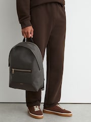 Moosgrün - Reiss Allen Gewebter Rucksack mit Reißverschluss - Bild 5 von 9