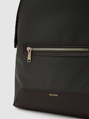 Moosgrün - Reiss Allen Gewebter Rucksack mit Reißverschluss - Bild 7 von 9