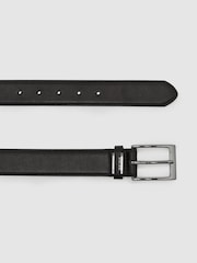 Reiss Black Finch Leather Logo-Detail Belt - Image 2 of 3
