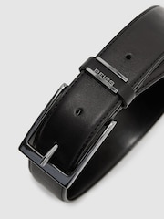 Reiss Black Finch Leather Logo-Detail Belt - Image 3 of 3