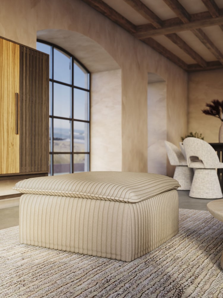 Abigail Ahern Smoke Madison Sonata Footstool - Image 1 of 4