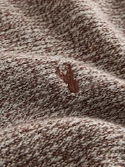 Neutral Signature Twisted Lambswool Stag Logo Crew Neck Jumper - Image 9 of 9