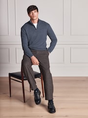 Grey Signature Lambswool Quarter Zip Jumper - Image 2 of 6