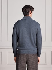 Grey Signature Lambswool Quarter Zip Jumper - Image 3 of 6