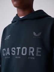 Itim - Logo Oversized Heavyweight Cotton Hoodie - Larawan 3 ng 6