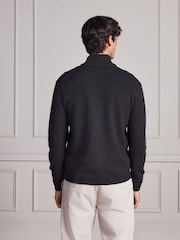 Brown Signature Lambswool Quarter Zip Jumper - Image 3 of 6