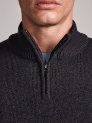 Brown Signature Lambswool Quarter Zip Jumper - Image 5 of 6